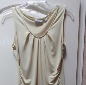 Pastel yellow bunched tank